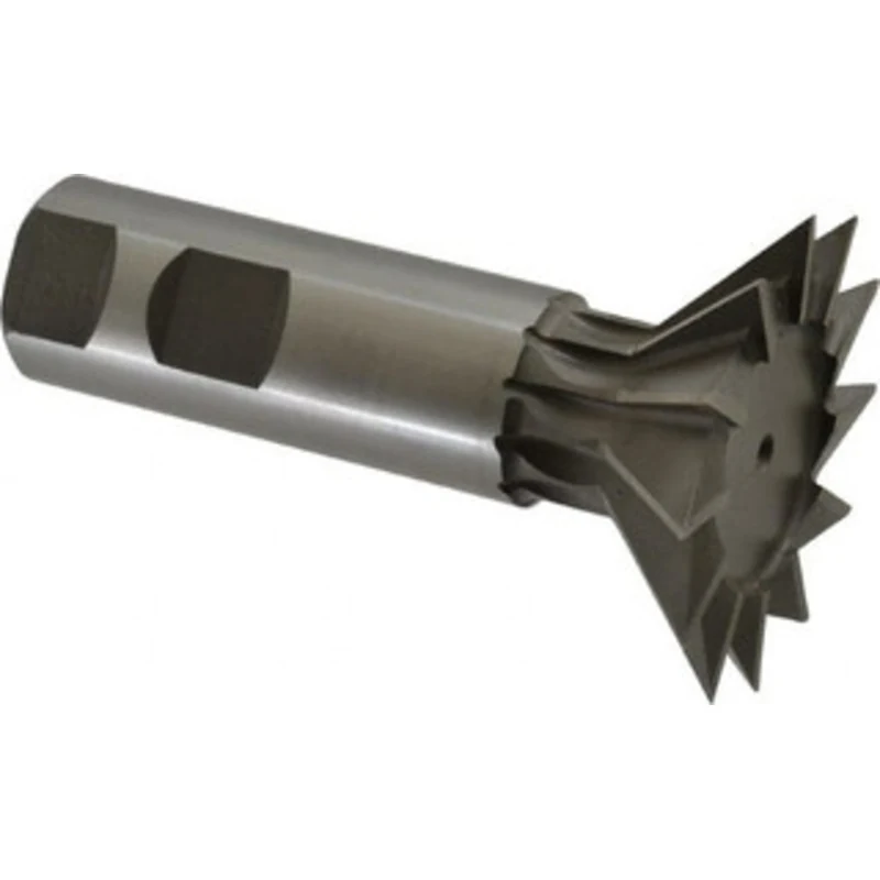 Made in USA 45 2-1/4 Cut Diam, 11/16 Cut Width, High Speed Steel Dovetail Cutter Uncoated, 1 Shank Diam, 3-1/16 Shank...
